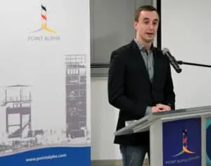 Studienleiter Philipp Metzler von der Point Alpha Stiftung führte in das Thema ein.