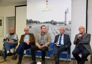 Podiumsdiskussion mit (von links) Hans-Peter Häfner, Berthold Dücker, Moderator Stefan Sachs, Berthold Jost und Rüdiger Stark.