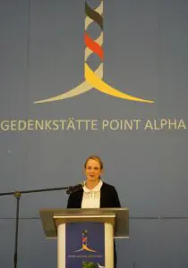 Tina Beer, Staatssekretärin für Kultur im Freistaat Thüringen und stellvertretende Vorsitzende der Point Alpha Stiftung.