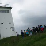 Ankunft an der Führungsstelle oberhalb Wiesenfelds.