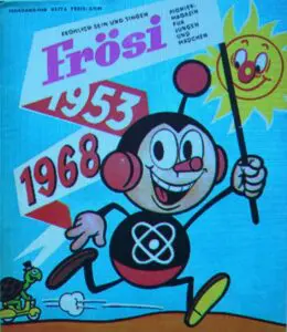 Die Comic-Figur „Atomino“ im Heft „Frösi“.
