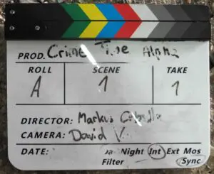 „Ruhe bitte, Klappe die Erste“ für die Filmaufnahmen für die ARD-„Crime-Time“ auf Point Alpha.