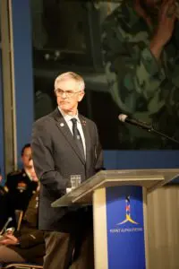 Befehligte die letzte Grenzpatrouille am „Observation Post Alpha“ und bedankte sich bei der der deutschen Bevölkerung für die Unterstützung und die Freundschaft: Colonel a.D Clint Ancker.