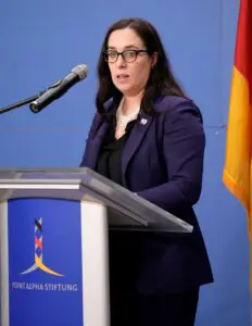 Courtney Mazzone, Konsulin für Politik und Wirtschaft am US-Generalkonsulat Leipzig. Alle Fotos: Johannes Schneider