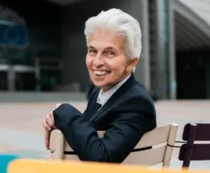 Die Laudatorin: Marie-Agnes Strack-Zimmermann.