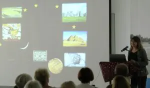 Das Weltall faszinierte schon unsere Vorfahren und beeinflusste ihre Bauten, von den Pyramiden bis zu Stonehenge, erzählte die Referentin Sabine Frank. Fotos: Tim Keller