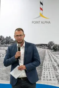 Benedikt Stock bei der Begrüßung.