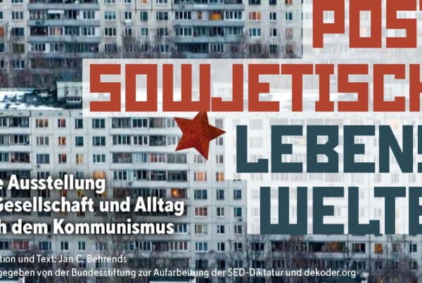 Besucher können die Sonderausstellung „Postsowjetische Lebenswelten“ bis zum 31. Januar 2022 täglich während der Öffnungszeiten im Haus auf der Grenze besichtigen.