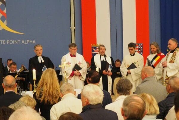 Feierlicher Ökumenischen Gottesdienst zum 32. Tag der Deutschen Einheit in der Gedenkstätte Point Alpha.