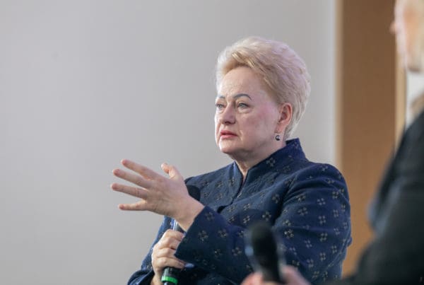 Dalia Grybauskaitė erhält den Point Alpha-Preis 2024.