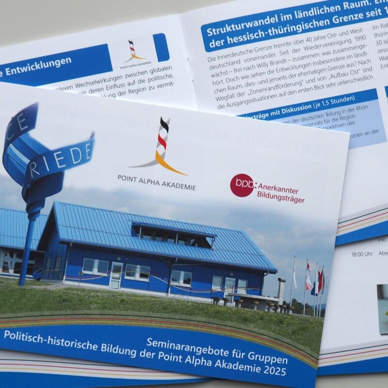 Die Seminar-Angebote 2025 von Point Alpha richten sich an alle gesellschaftlichen Gruppen.