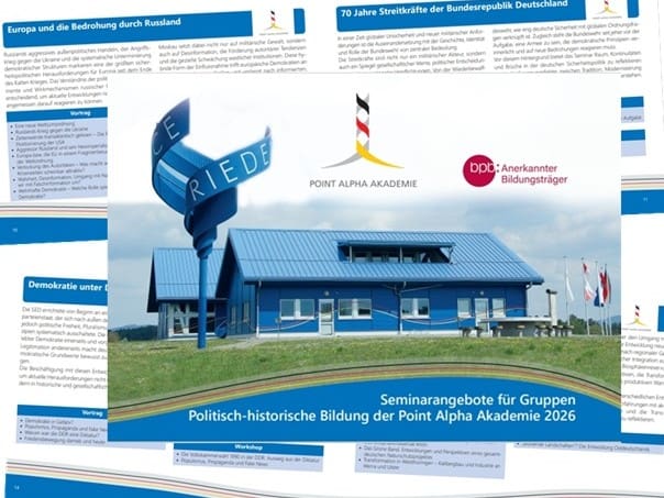 Die Seminar-Angebote 2026 von Point Alpha richten sich an alle gesellschaftlichen Gruppen.