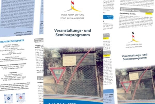 Der neue Flyer mit dem Halbjahresprogramm von Point Alpha.