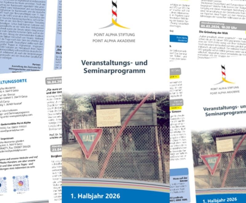 Der neue Flyer mit dem Halbjahresprogramm von Point Alpha.