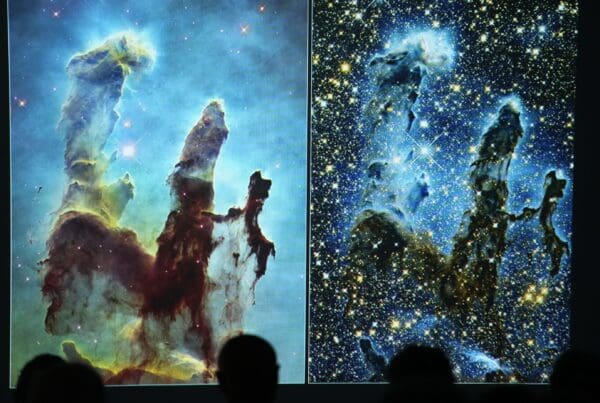 Weltraumteleskope sind ein Augenöffner und bescheren der Welt spektakuläre Aufnahmen, wie von den „Säulen der Schöpfung“, einer riesigen Gaswolke und Brutstätte für neue Sterne.