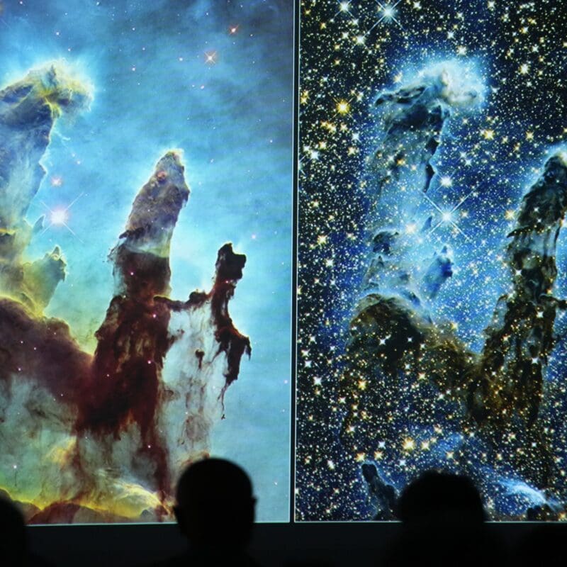 Weltraumteleskope sind ein Augenöffner und bescheren der Welt spektakuläre Aufnahmen, wie von den „Säulen der Schöpfung“, einer riesigen Gaswolke und Brutstätte für neue Sterne.